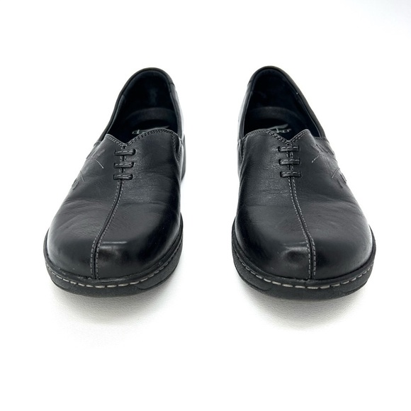 Dansko Abigail Black Leather Shoes Euro Size 41 = US 10.5-11 Embroidered Leaves - Picture 5 of 15